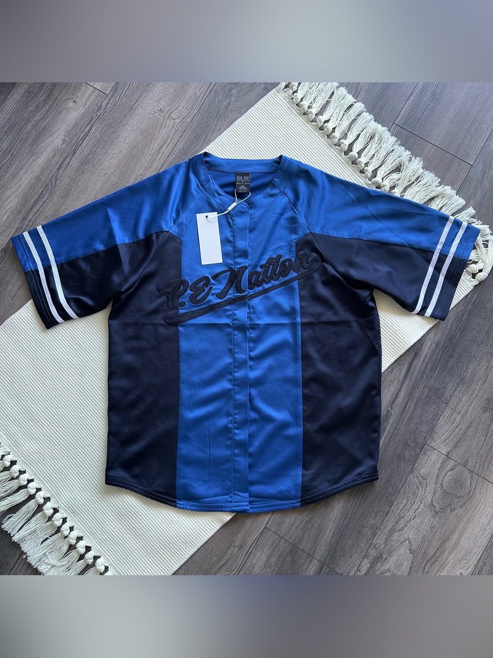 P.E Nation Baserunner Jersey Button-Down Tee